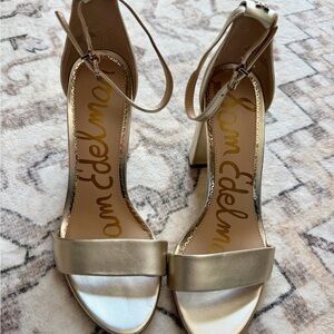 Sam Edelman Metallic Gold Heels
